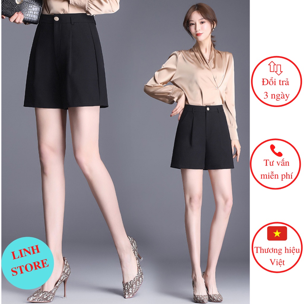Quần Short Nữ Bigsize LINH STORE  Lưng Cao Thời Trang Nữ Mặc Ở Nhà Hay Đi Chơi Chất Liệu Tuyết Mưa Hãng Vitex