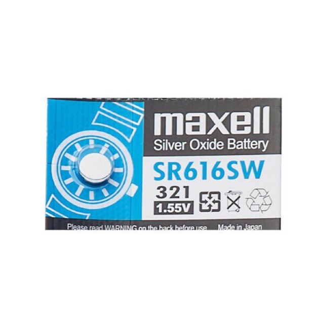 Vỉ 5 viên Pin nhật Maxell SR616SW 321 pin đồng hồ sr616