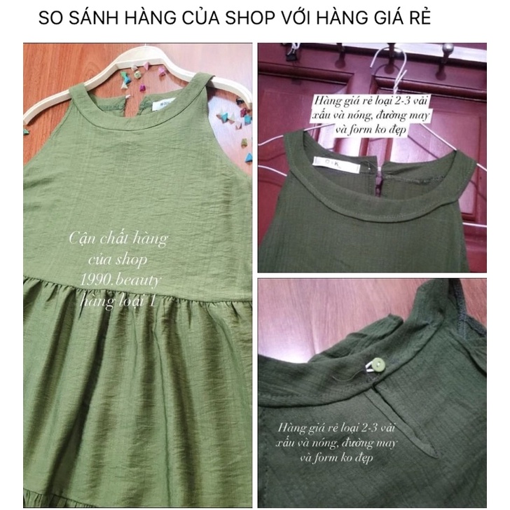 Đầm maxi dáng dài sát nách váy babydoll thiết kế xòe tầng đầm maxi cổ yếm đi biển dự tiệc bầu bí thoải mái váy suông