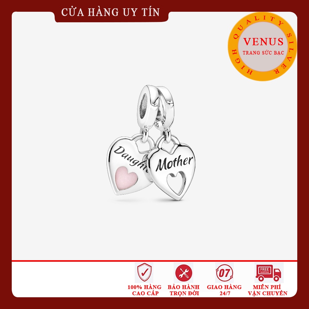 Charm treo tim mẹ và con gái- Mã sản phẩm VENUSMVC