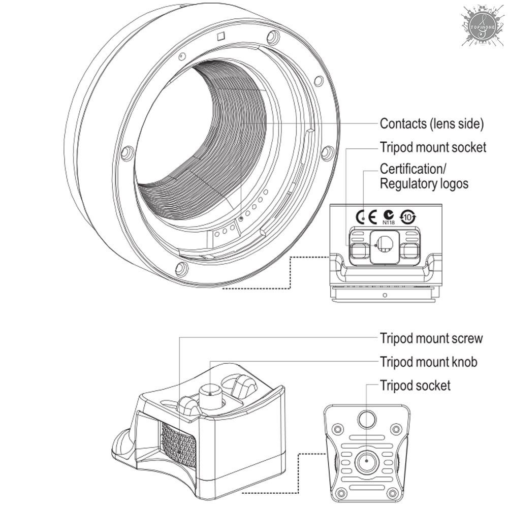 Vòng chuyển đổi ống kính máy ảnh Canon EF EF-S sang Canon EOS