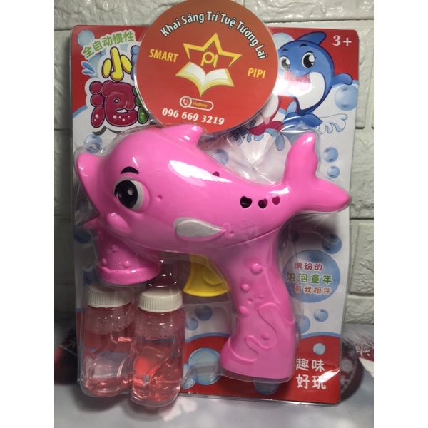 Súng đồ chơi bắn bong bóng xà phòng hình cá heo cho bé - Loại 1 TO SỊN