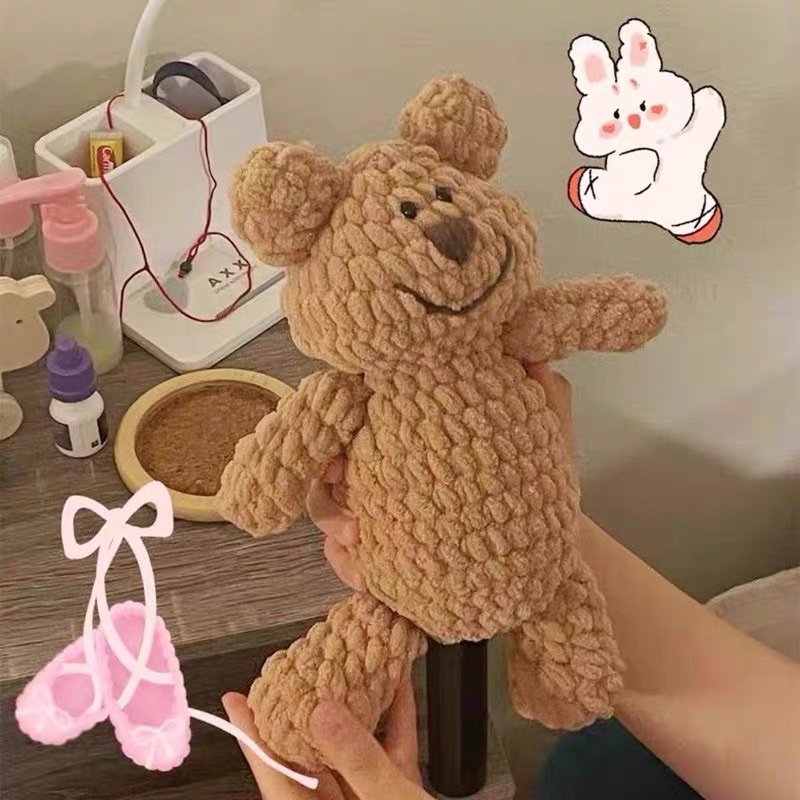 Có Hướng  Dẫn Tiếng Việt - DIY Gói Nguyên Liệu Tự Móc Len Gấu Teddy 🐻 Dễ Thương- Quà Tặng Handmade Tự Làm Ý Nghĩa
