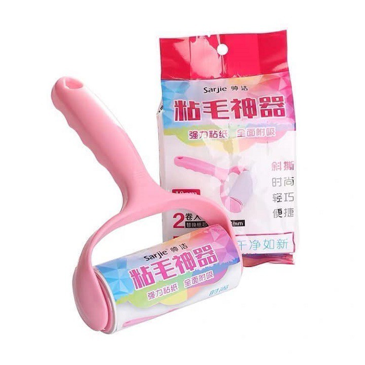 Cây Lăn Bụi Quần Áo , Lăn Bụi Ghế Thảm Sarjie Tặng Kèm 2 Lõi Thay