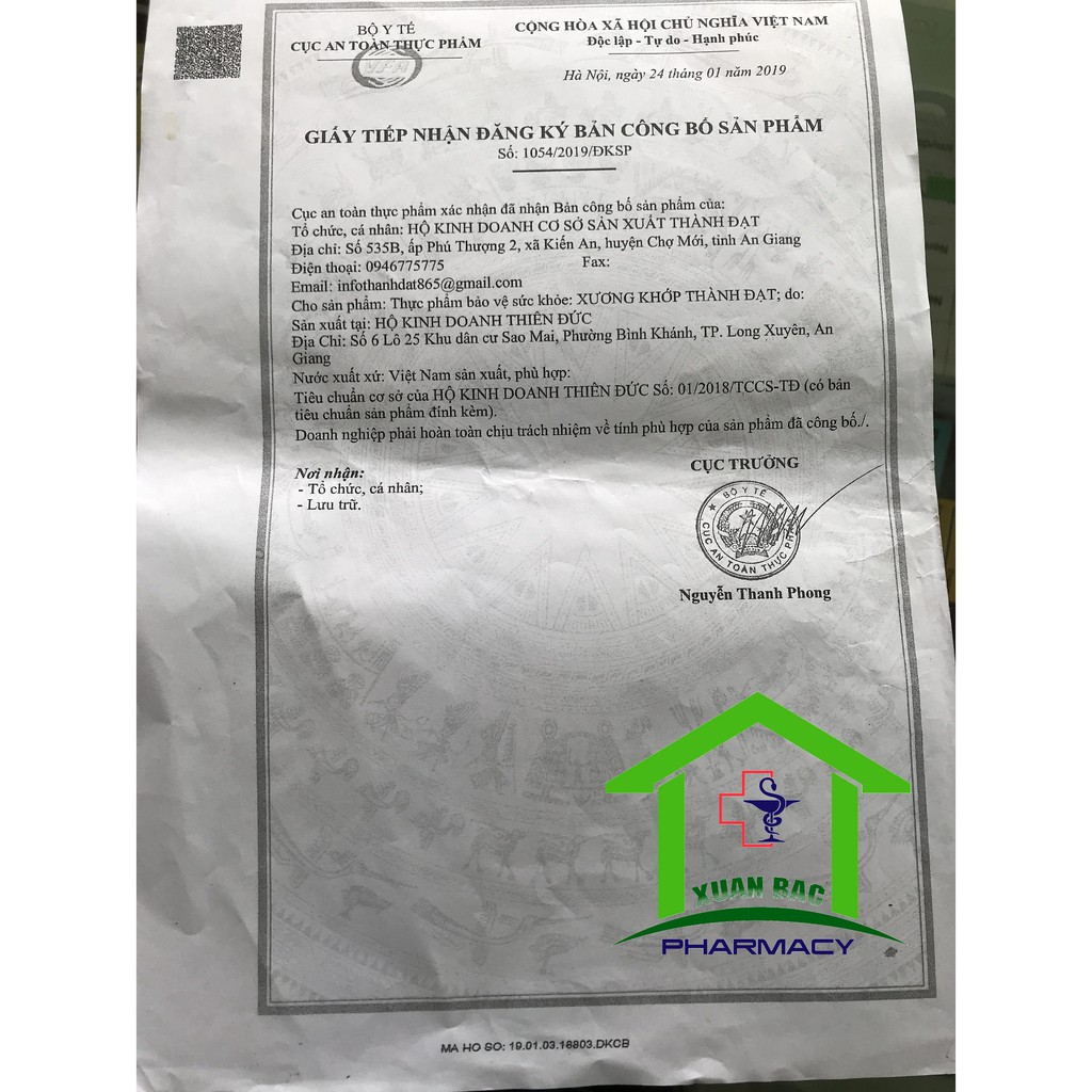 ✅  Viên xương khớp Thành Đạt - Hỗ trợ xương khớp, bổ khớp, đau cổ vai gáy, phong tê thấp, thần kinh tọa
