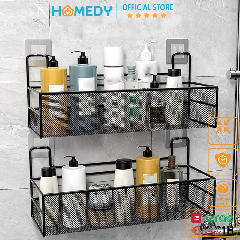Kệ Để Dầu Gội, Sữa Tắm… HOMEDY Kệ Dán Tường Đựng Đồ Gọn Gàng Chắc Chắn