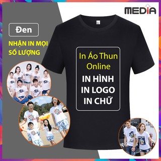 In Áo Thun Theo Yêu Cầu Màu Đen, Đồng Phục, Áo Cặp, Quảng Cáo, Du Lịch, Kiểu Không Cổ Ngắn Tay Unisex Form