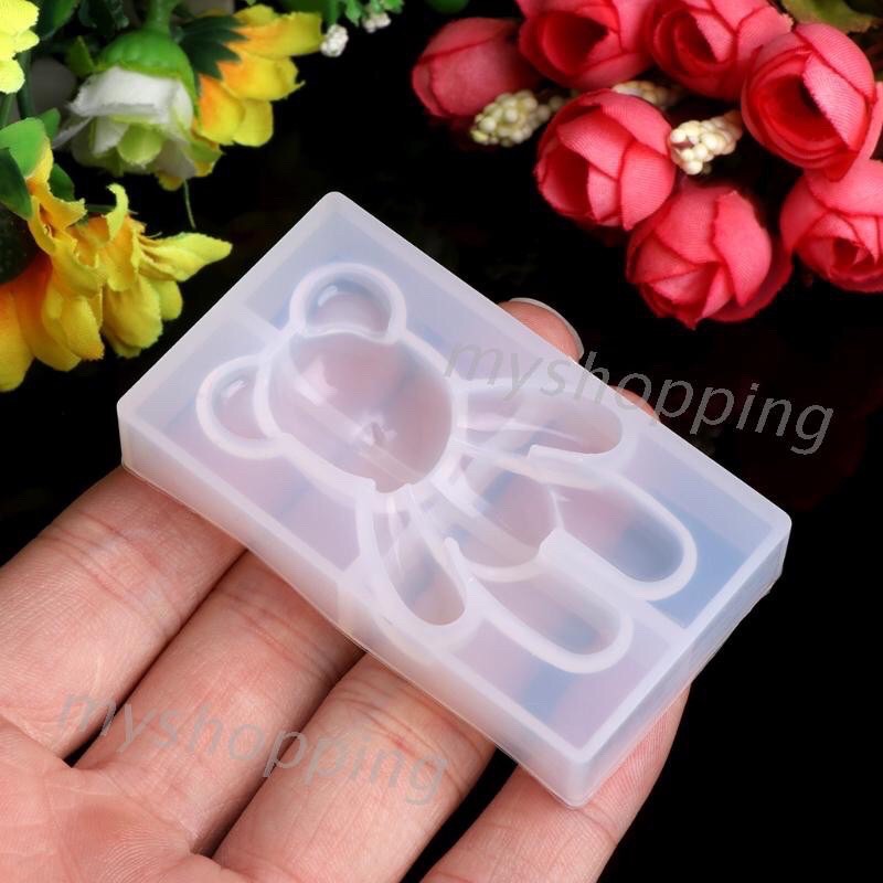 Khuôn silicone hình con gấu đổ resin