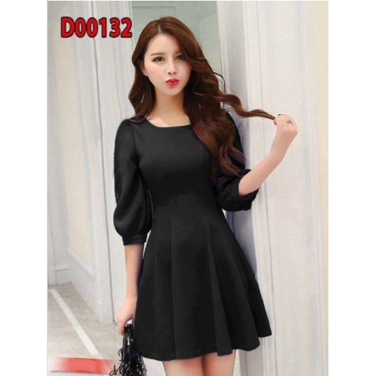 Đầm dáng xòe tay lửng