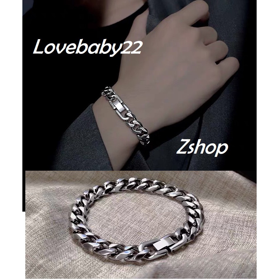 [Mã FAMAYFA giảm 10K đơn 50K] Vòng tay hợp kim xi titan Nam nữ, vòng đôi xích khóa cài bấm cá tính VTD11 | BigBuy360 - bigbuy360.vn