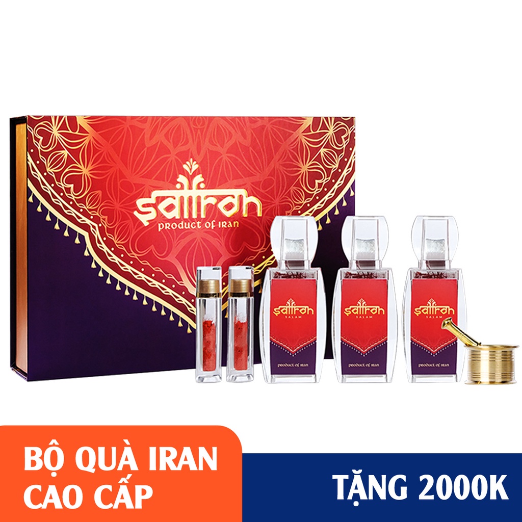 Hộp quà nhụy hoa nghệ tây Saffron Salam 15 Gram kèm quà tặng