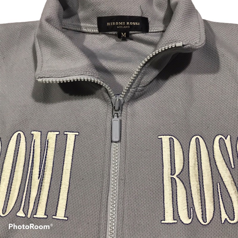 Áo khoác Nam nữ hiệu HIROMI ROSSI milano màu xám thêu logo size M  fit 70kg
