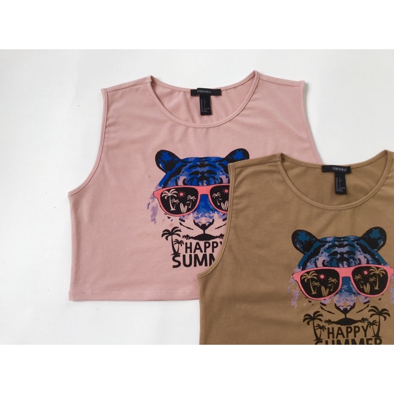 Áo tanktop sát nách in con cọp đeo kính HAPPY SUMMER vnxk