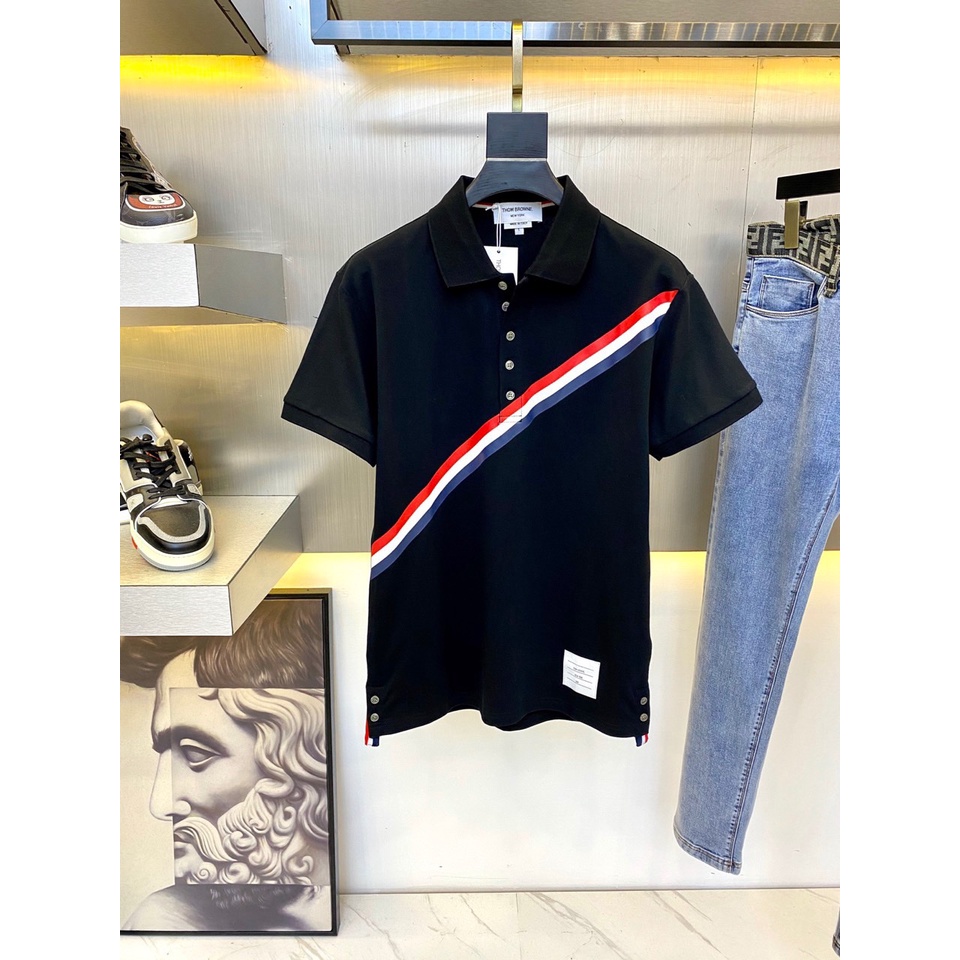 Áo thun polo cotton tay ngắn thời trang xuân hè cho nam