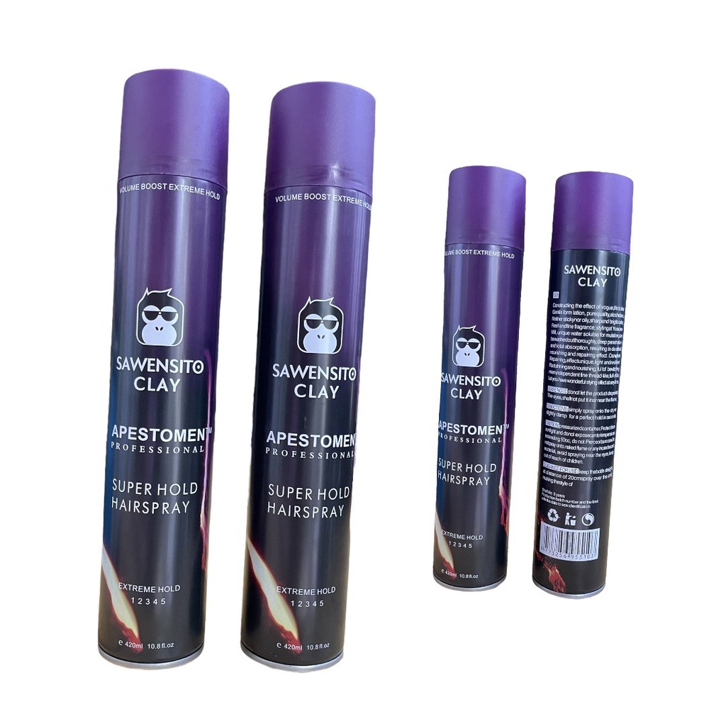 Gôm KEO XỊT TÓC Spray SAWENSITO CLAY 320ml, MAKEUP GIỮ NẾP.MÙI THƠM NƯỚC HOA NAM TÍNH_HAIR FORERVER