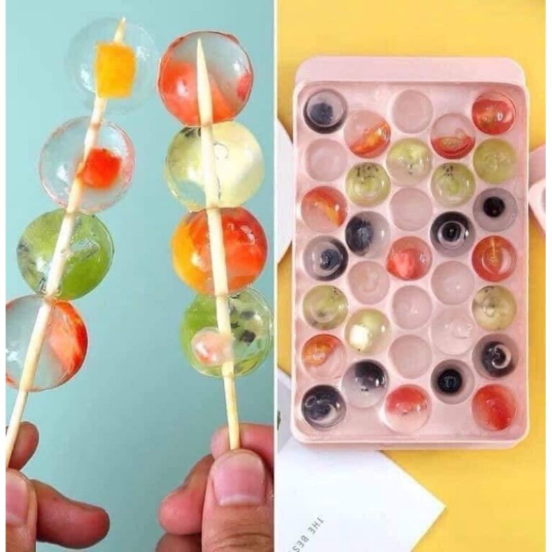 Khay đá 33 viên có nắp đậy
