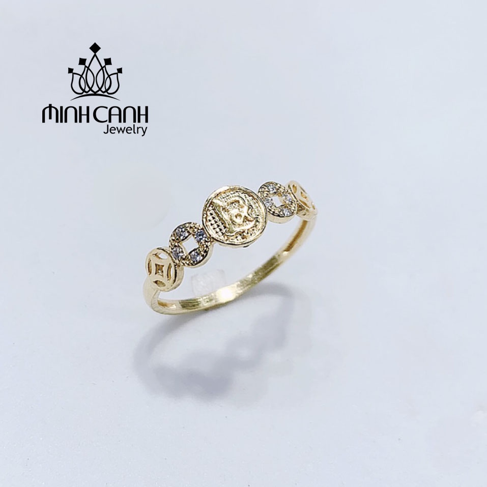 Nhẫn Kim Tiền Chữ Lộc May Mắn Minh Canh Jewelry