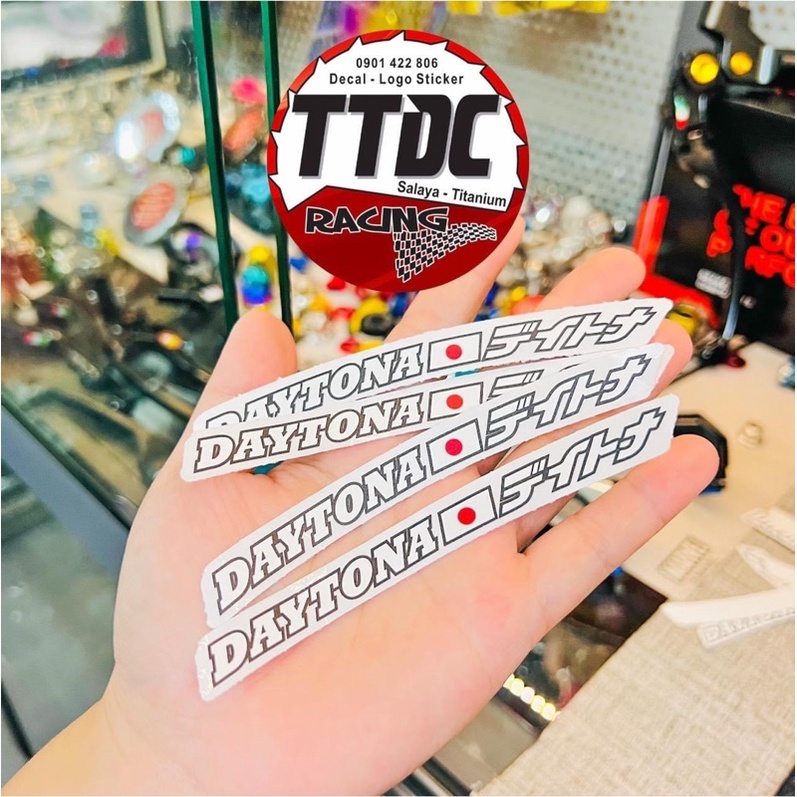 Tem Daytona vành bánh mâm in uv mực nổi trên mọi nền màu cực đẹp ✌