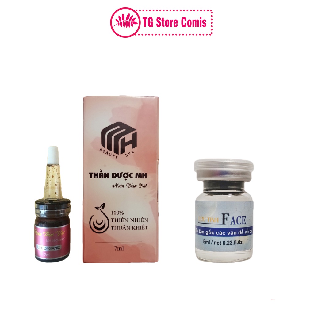 Combo Sạch Mụn Mh Beauty Spa - Noãn Thực Vật, Thần Dược Mh và Cứu Tinh Face 5ml - Sạch Mụn Hiệu Quả