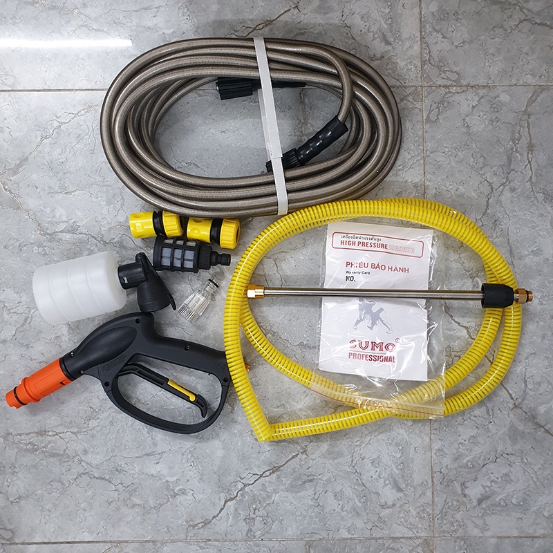 Máy rửa xe SUMO TW-3200, Công suất 3200W, Có chỉnh áp, Motor đồng, Bảo hành 12 tháng