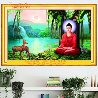 Tranh Đính Đá Phật | Thích Ca Mâu Ni Phật VS123 ( 97 x 60 cm )