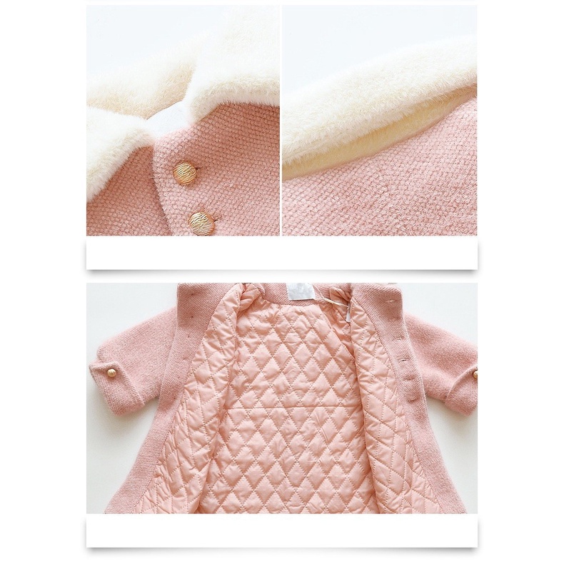 KT2065 - Áo khoác dạ bé gái mặc mùa đông cao cấp hàng nhập - giá 720k