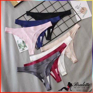 Quần lót quần lọt khe bralette su bóng viền gấp p072
