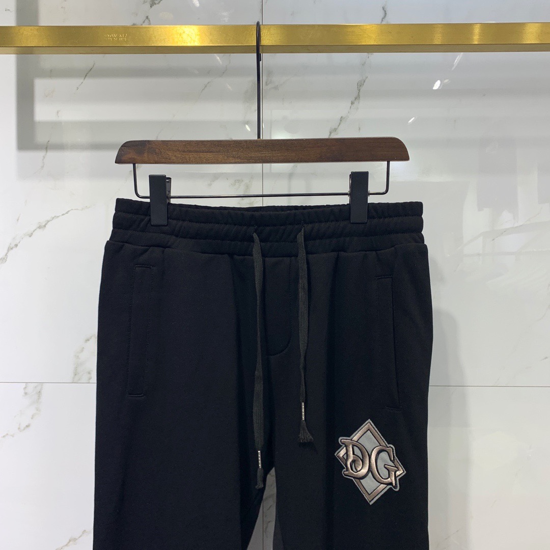 D0LCE & GABBA Fall 2020 new men's pants with logo embroidered shoes, cotton casual pants, elastic waistband