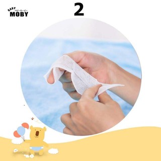  Gạc rơ lưỡi Moby cho bé (50 miếng)