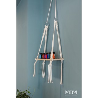 Kệ sách gỗ treo dây đan MACRAME