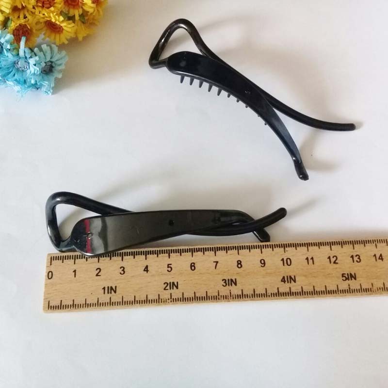 11 cm Kẹp số 8 đen phụ kiện bờm tóc