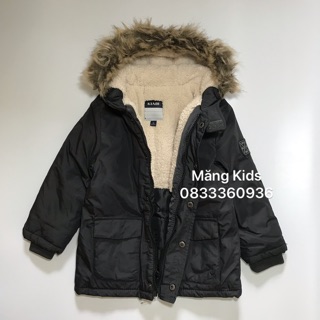 Áo parka lót lông cừu bé trai kiabi