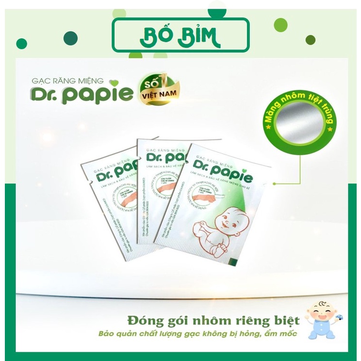 Gạc Rơ Lưỡi Dr Papie Vệ Sinh Răng Miệng Cho Bé