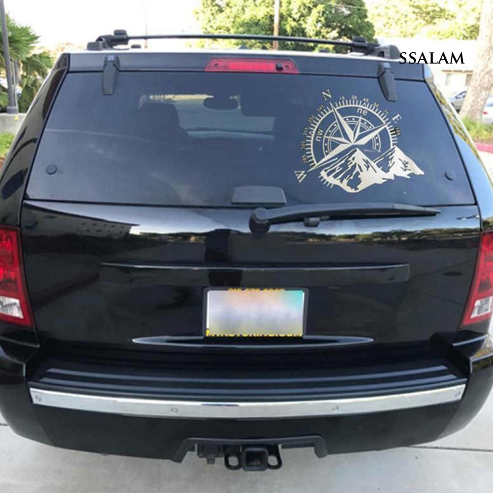 Miếng Dán Trang Trí Xe Hơi Hình La Bàn Núi Phản Quang Độc Đáo