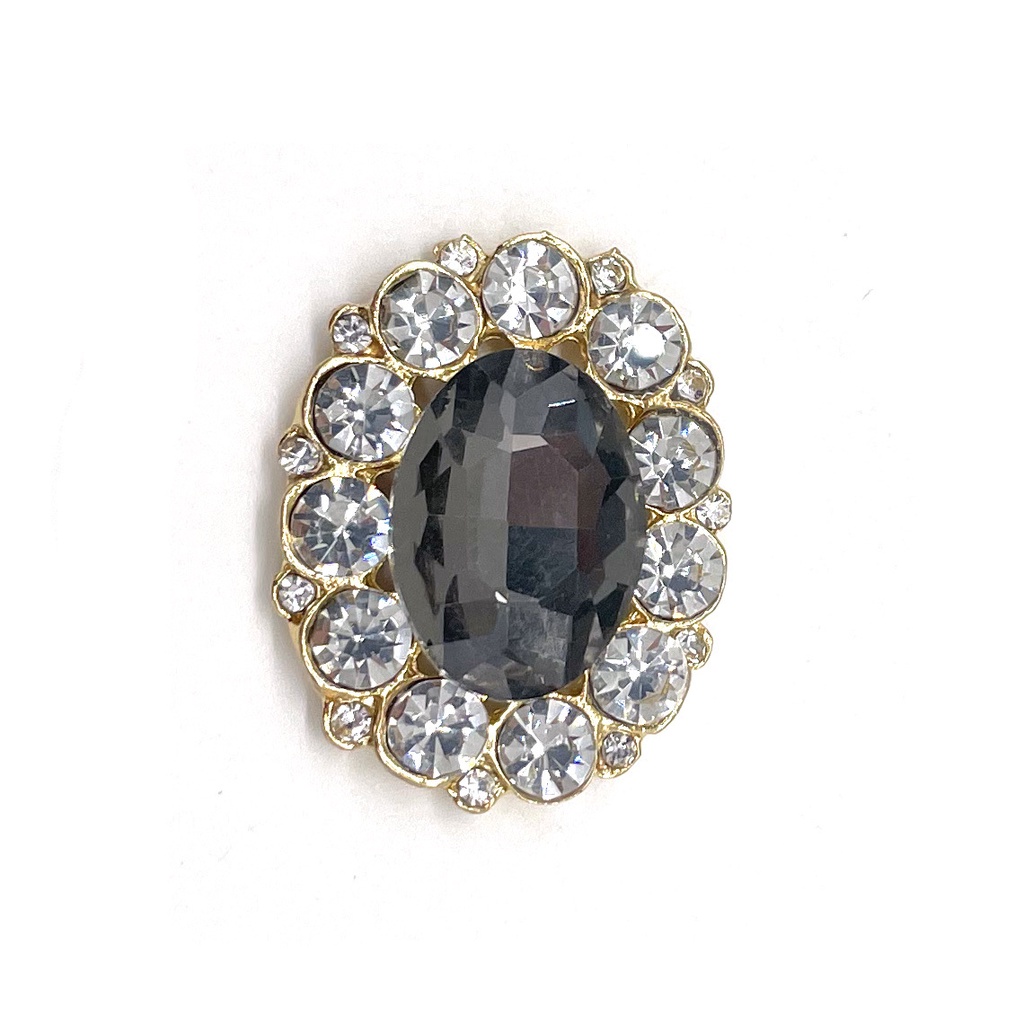 Phụ Kiện Trang Trí Giày Bằng Kim Loại Hình Cá Sấu Đính Đá 1 Cái