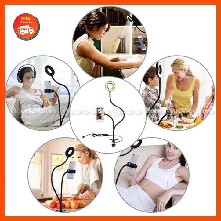 Vòng Đèn Led 3 Trong 1 Màu Đen Có Kẹp Gắn Chân Đế Ba Chân | BigBuy360 - bigbuy360.vn