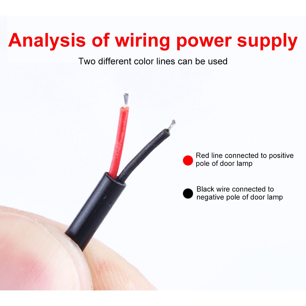 Dải Đèn LED Nhấp Nháy Cảnh Báo An Toàn Gắn Cửa Xe Hơi Chống Thấm Nước
