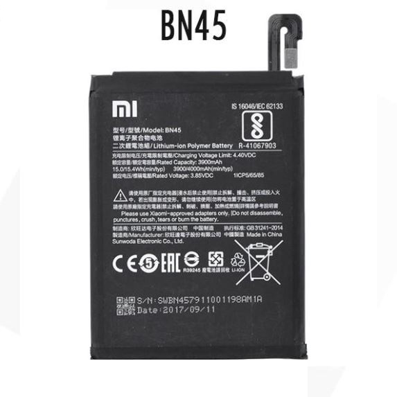 PIN XIAOMI BN45 / REDMI NOTE 5 PRO / 4000MAH ( LOẠI 1 BẢO HÀNH 6 THÁNG )