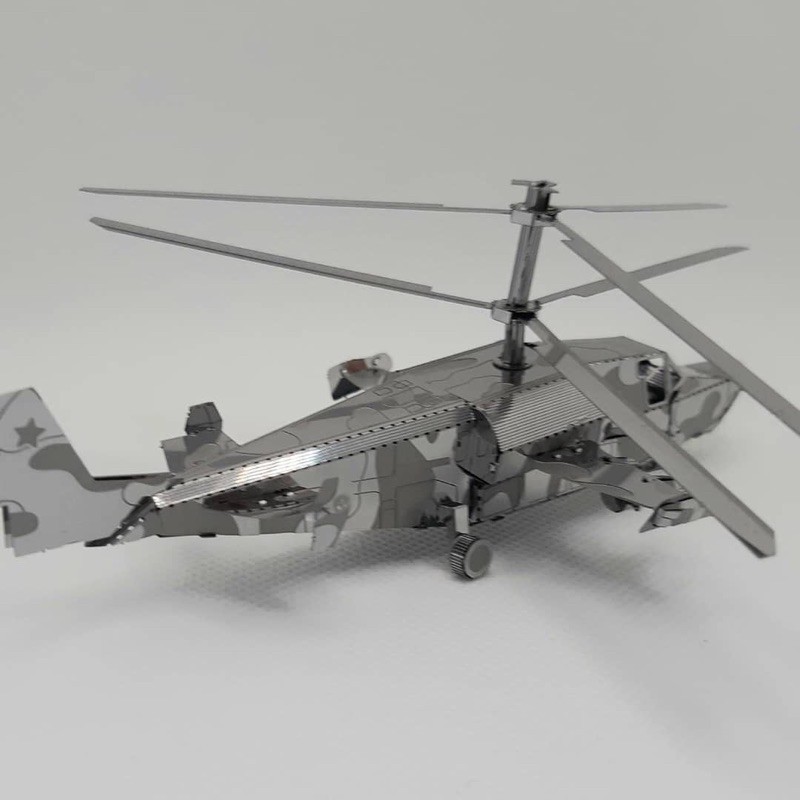 Mô Hình Lắp Ghép 3D Kim Loại Tự Ráp Máy Bay Trực Thăng Tấn Công Kamov Ka-50 - Chưa Lắp