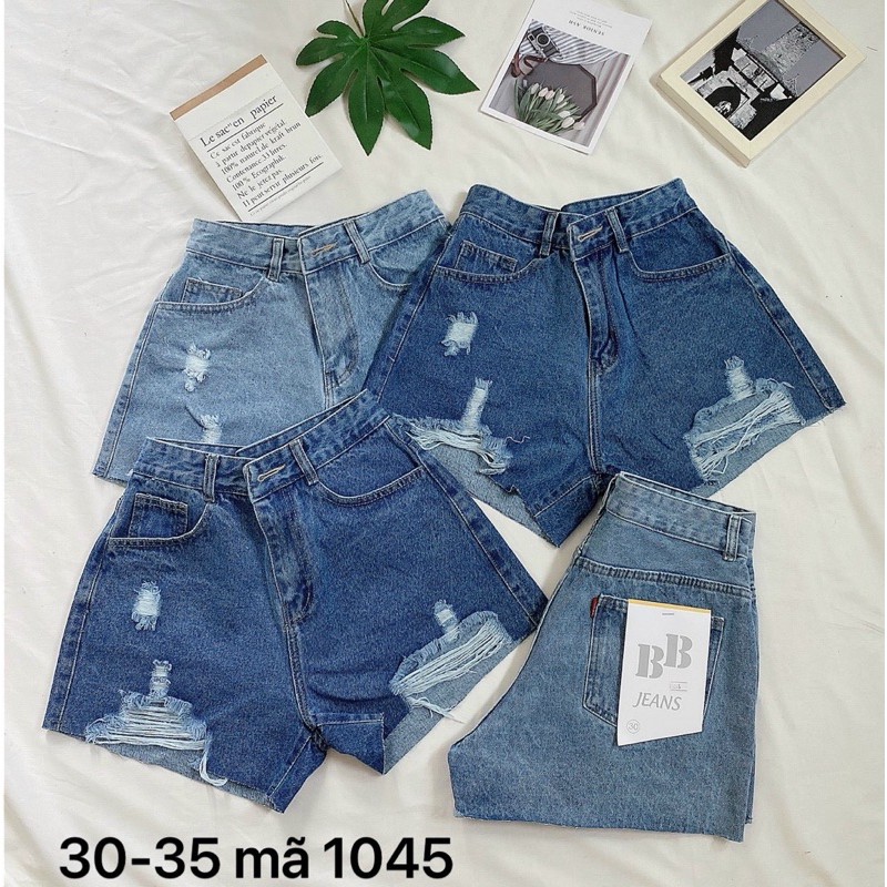 Quần short jean nữ rách size đại hàng vnxk MS1045 thời trang bigsize 2KJean