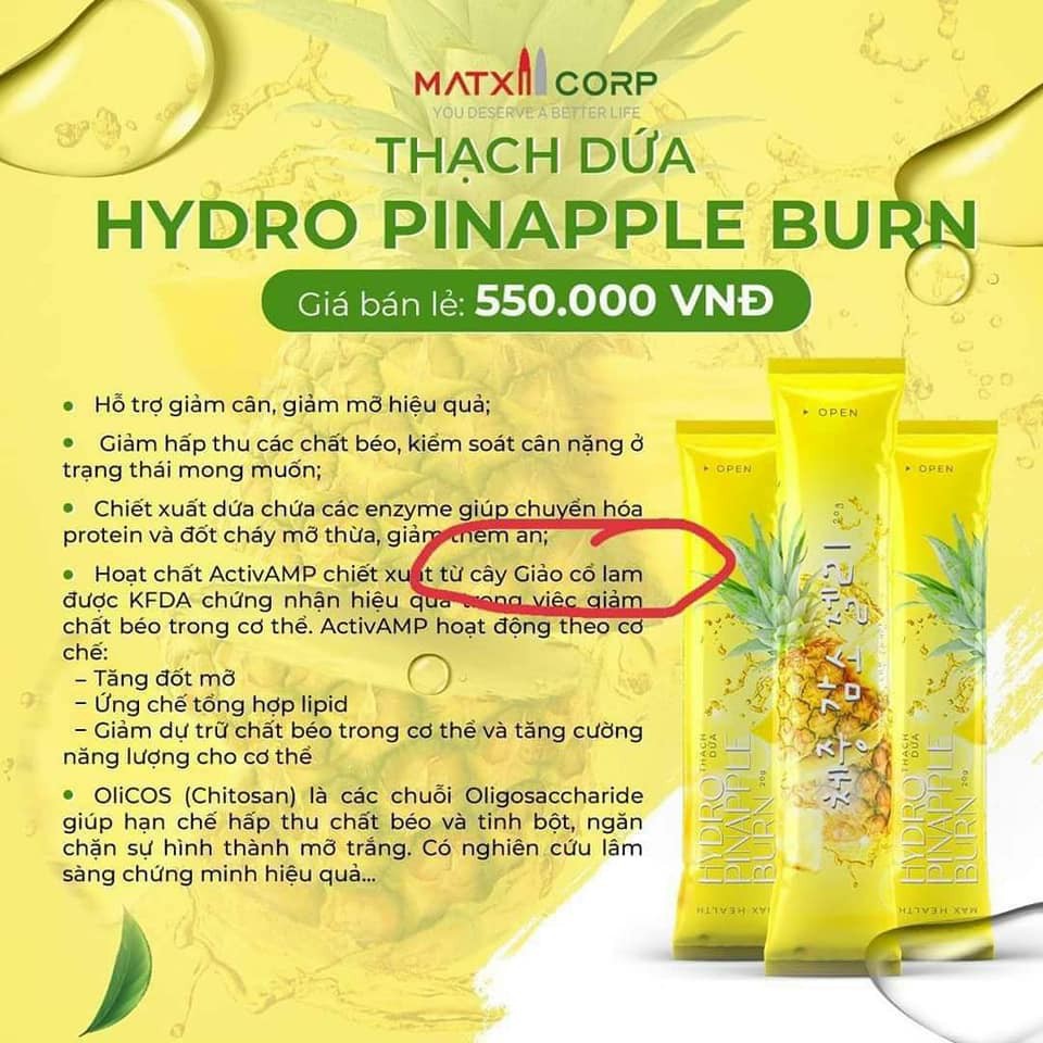 Thạch Dứa Giảm Cân Maxicorrp chính hãng- Hộp 10 Gói | BigBuy360 - bigbuy360.vn