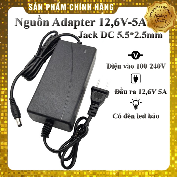 Adapter Nguồn Tự Ngắt 12,6V-1A / 12,6V-2A / 12,6V-5A