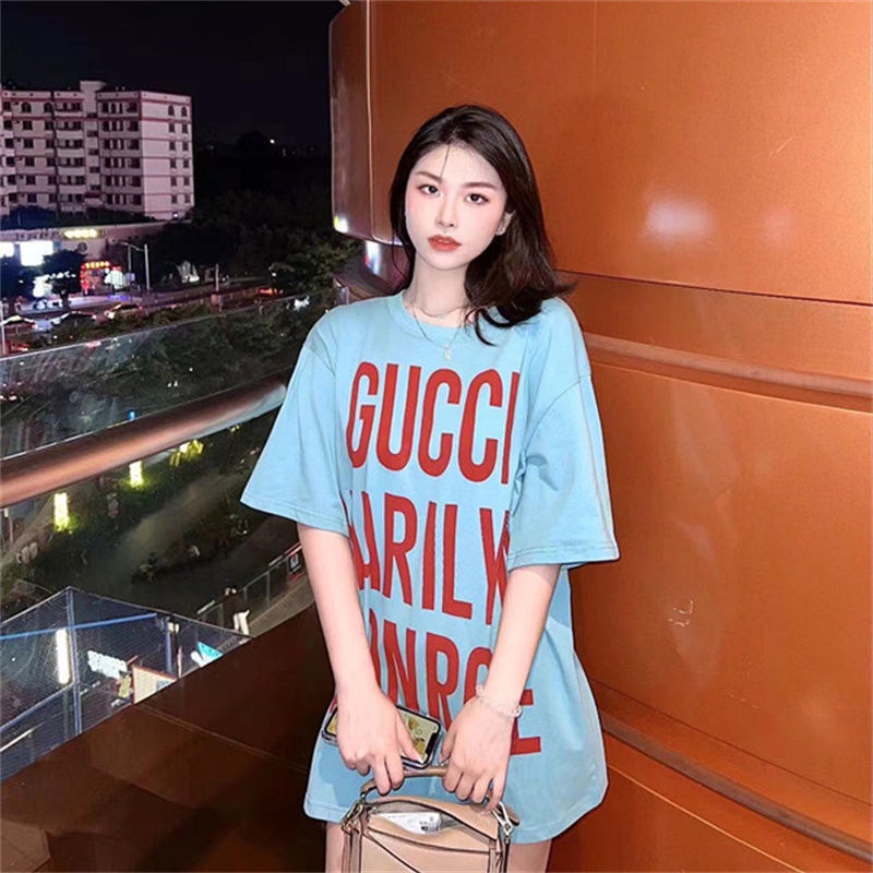 Áo Thun Tay Ngắn Cổ Tròn In Chữ logo Thời Trang Dành Cho Nam Và Nữ size S-5X