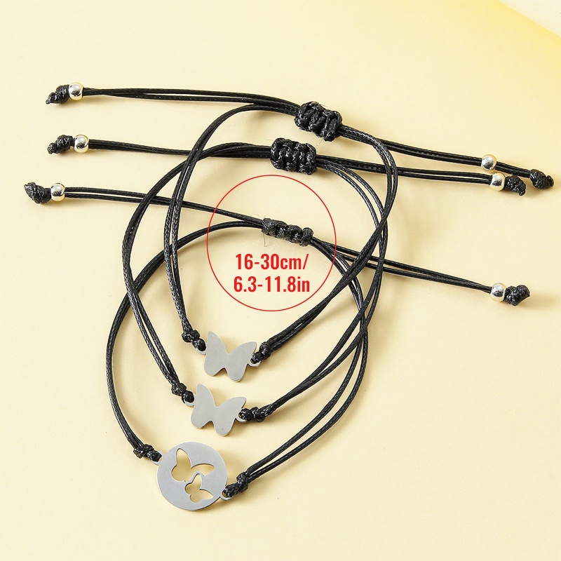 Set 3 Vòng Tay Da Thủ Công Có Thẻ Khắc Chữ Cho Ngày Của Mẹ