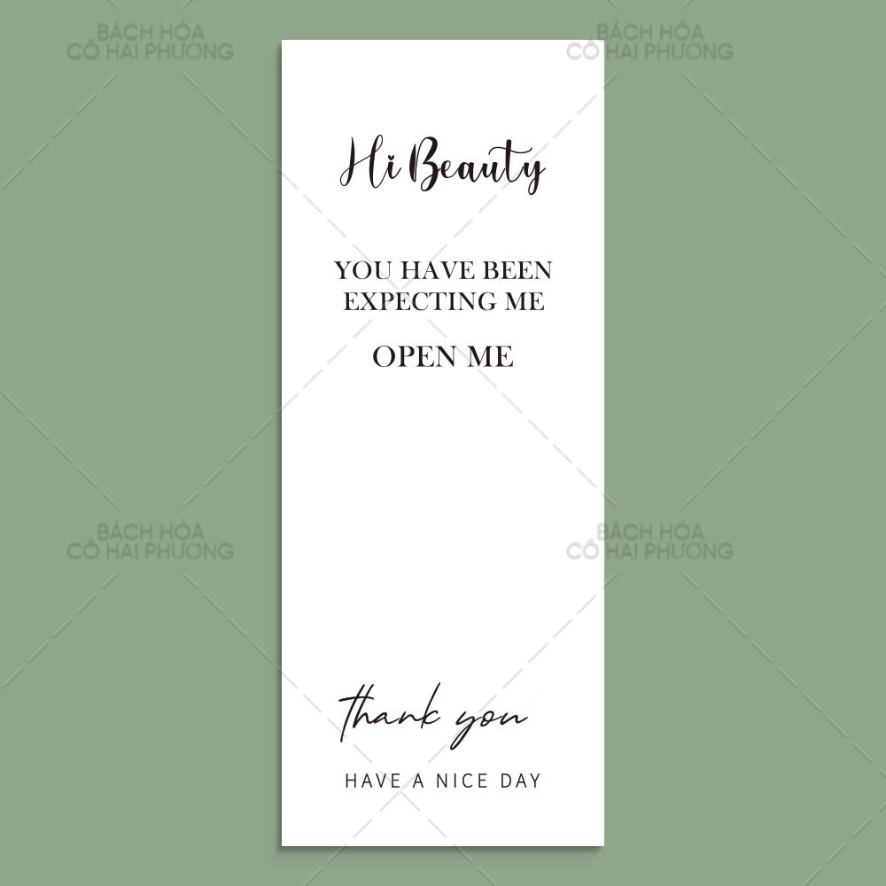 SET 8 TEM DÁN/ STICKER THANK YOU, TEM NIÊM PHONG/TEM DÁN HỘP CARTON ĐÓNG GÓI - Mẫu Hi beauty