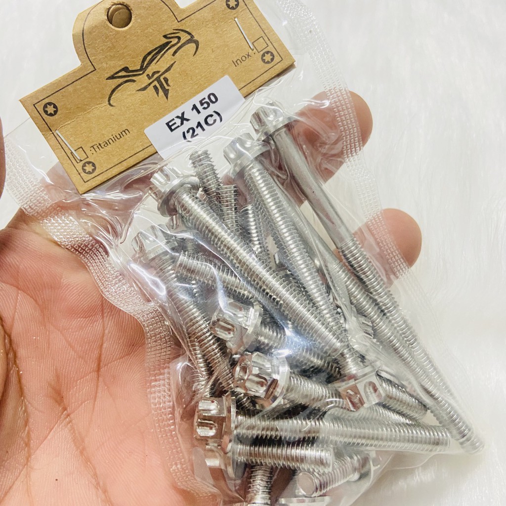 ( SIÊU XỊN) BỘ ỐC INOX SALAYA GẮN FULL LỐC MÁY CHO MỌI DÒNG XE