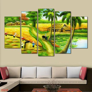 Tranh đồng quê treo phòng khách SP21