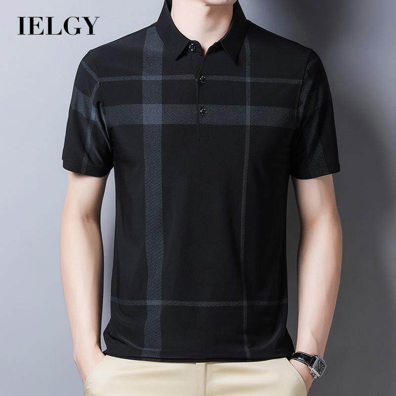 Áo thun lụa IELGY tay ngắn cỡ lớn thời trang cho nam
