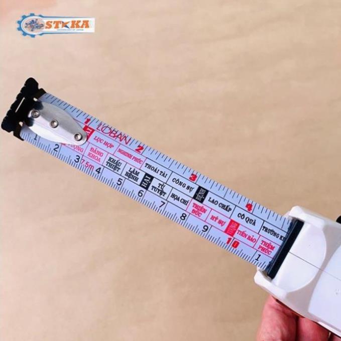 Thước Rút Cuộn Lỗ Ban 5m - 7m Nhật Bản Kapusi 2 Mặt Làm Từ Hợp Kim Nhôm Cao Cấp, Không Bị Gãy