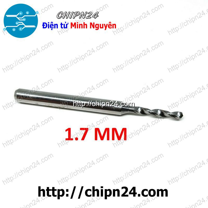 [1 CÂY] Mũi khoan mạch in CNC HỢP KIM 1.7mm (Mạch điện tử, PCB)